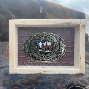 Vintage State of Texas Sesquicentennial Brass Belt 12477